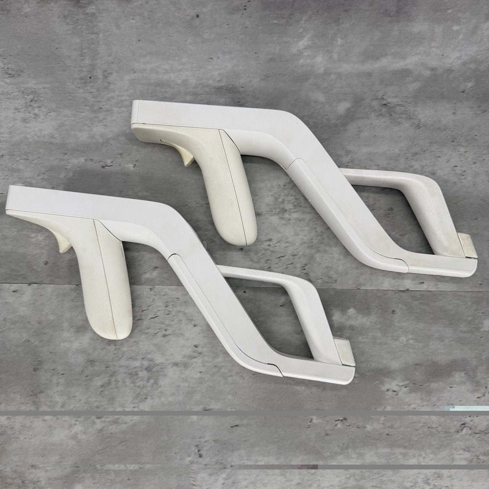 Genuine OEM  Nintendo Wii Zapper Gun x2 Lot White Authentic RVL023 Video Game